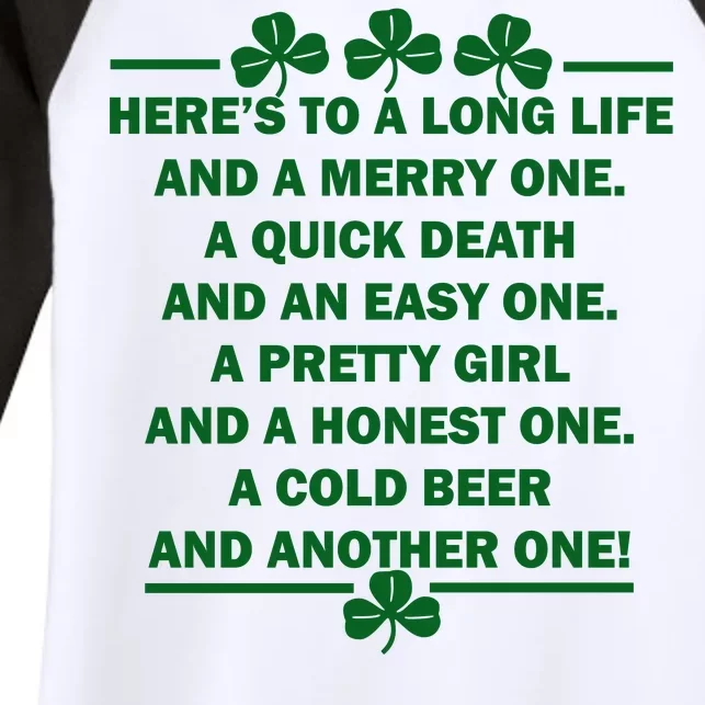 St. Patrick's Day Cold Beer Toast Women's Tri-Blend 3/4-Sleeve Raglan Shirt