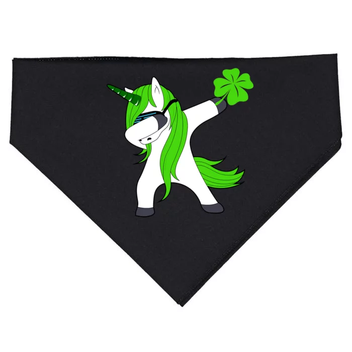 St. Patrick's Day Dabbing Irish Unicorn USA-Made Doggie Bandana