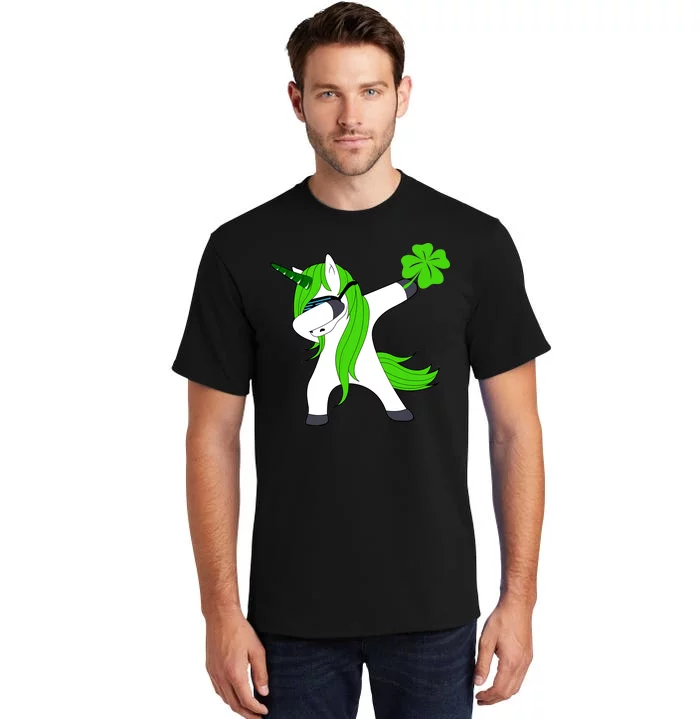 St. Patrick's Day Dabbing Irish Unicorn Tall T-Shirt