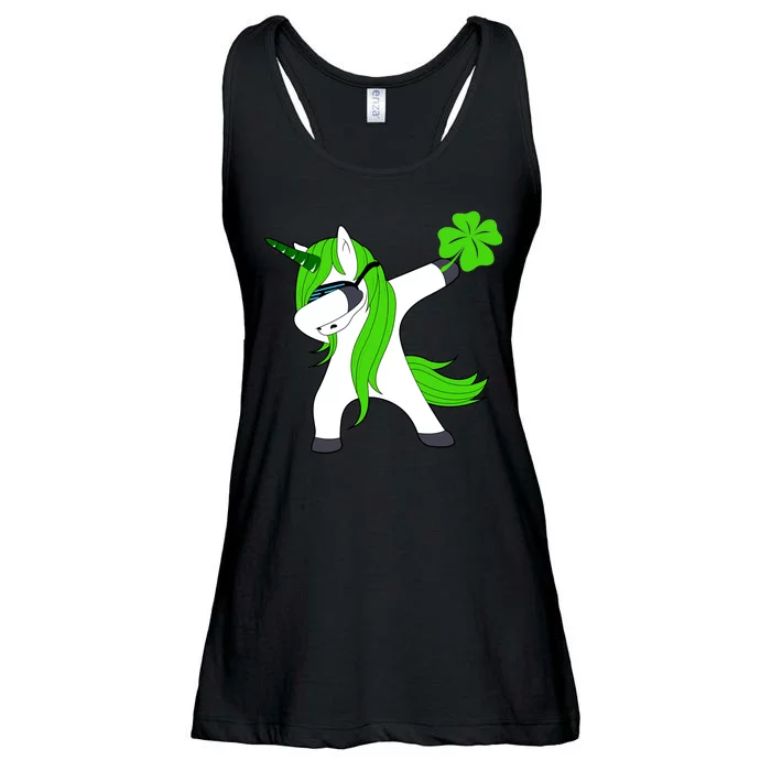 St. Patrick's Day Dabbing Irish Unicorn Ladies Essential Flowy Tank