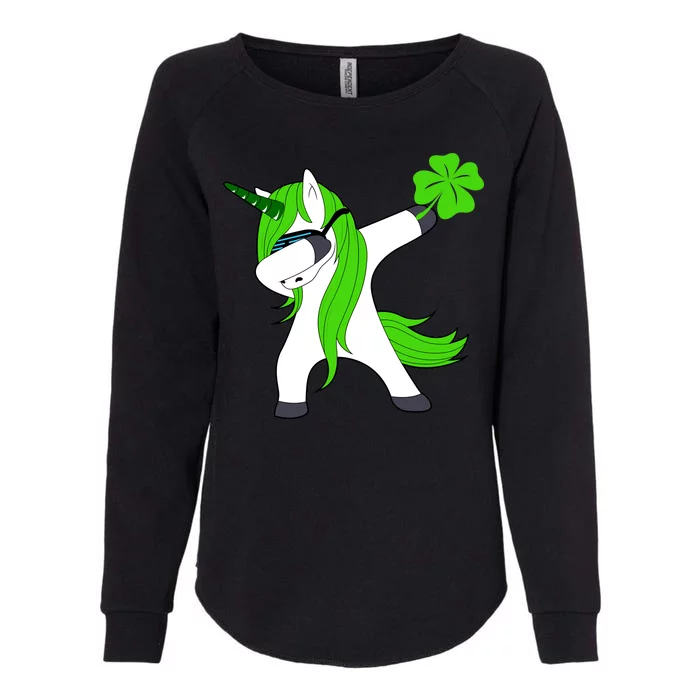 St. Patrick's Day Dabbing Irish Unicorn Womens California Wash Sweatshirt