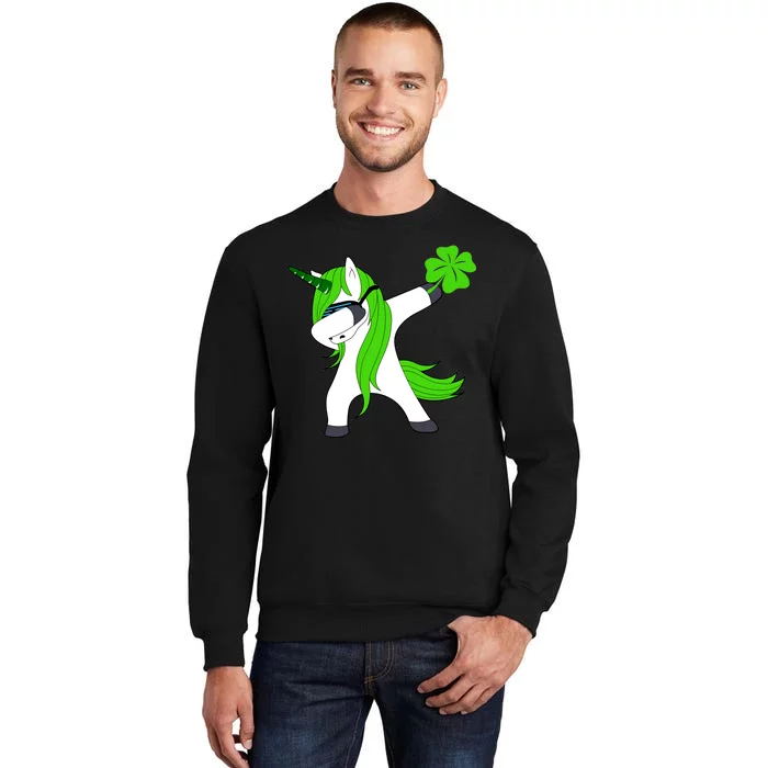 St. Patrick's Day Dabbing Irish Unicorn Tall Sweatshirt