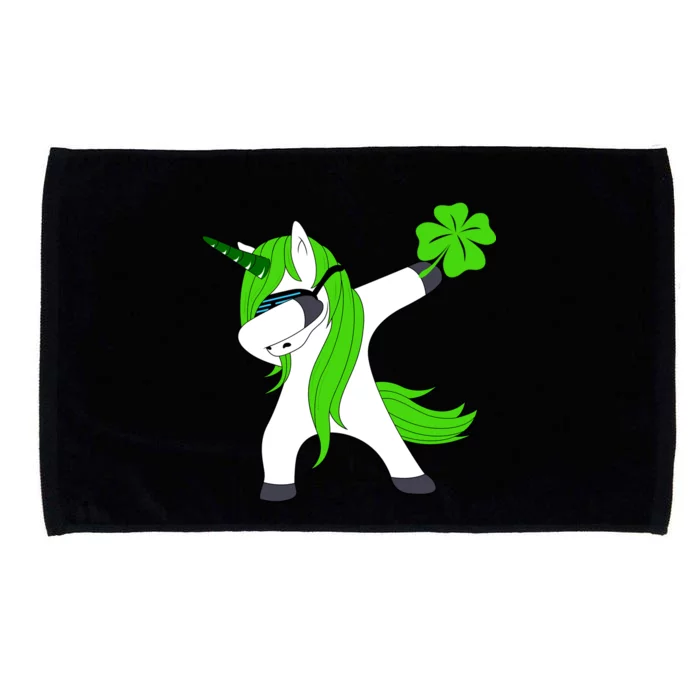 St. Patrick's Day Dabbing Irish Unicorn Microfiber Hand Towel