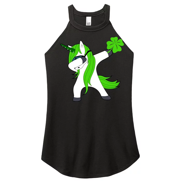 St. Patrick's Day Dabbing Irish Unicorn Women’s Perfect Tri Rocker Tank