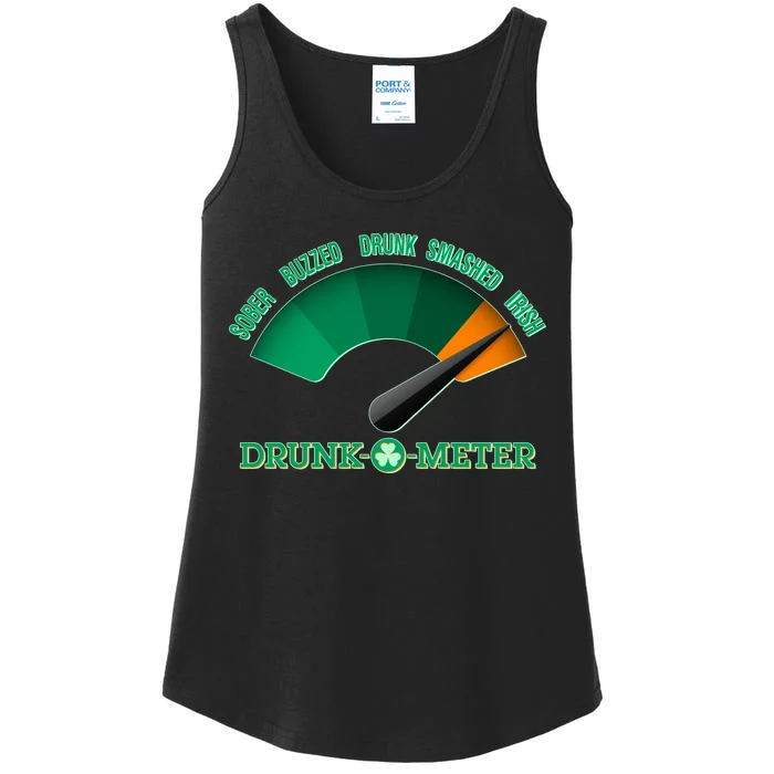 St. Patrick's Day Drunk O Meter Ladies Essential Tank