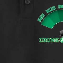 St. Patrick's Day Drunk O Meter Dry Zone Grid Performance Polo