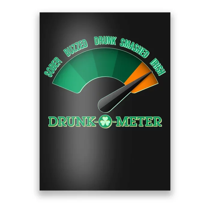 St. Patrick's Day Drunk O Meter Poster