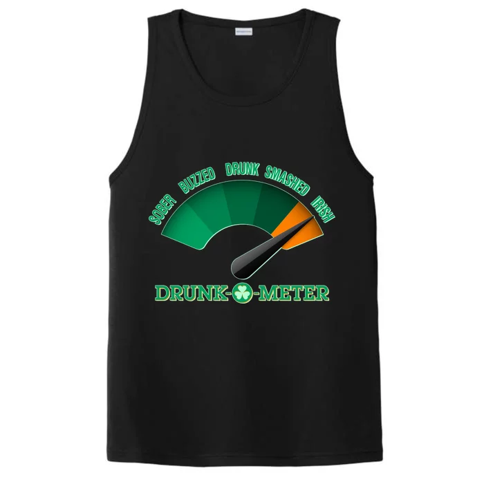 St. Patrick's Day Drunk O Meter Performance Tank