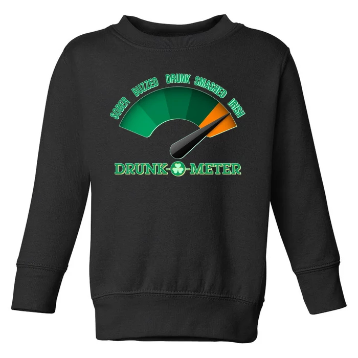 St. Patrick's Day Drunk O Meter Toddler Sweatshirt