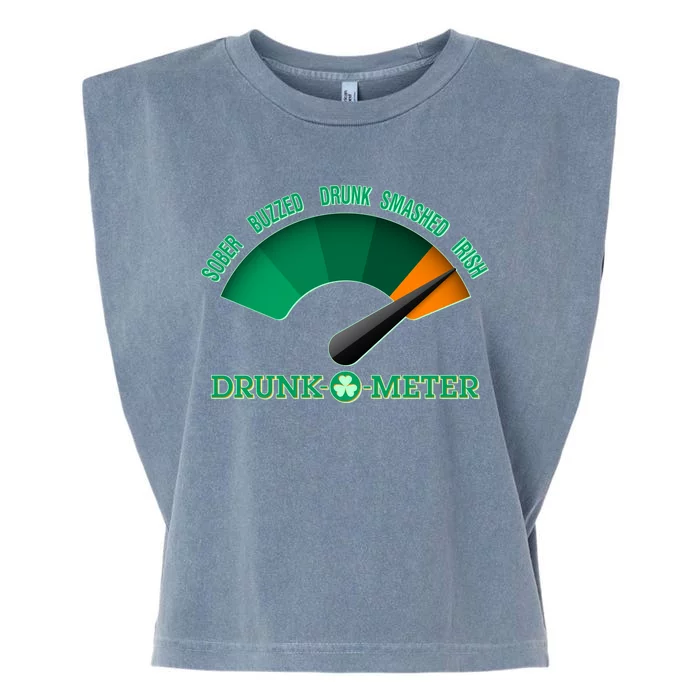 St. Patrick's Day Drunk O Meter Garment-Dyed Women's Muscle Tee