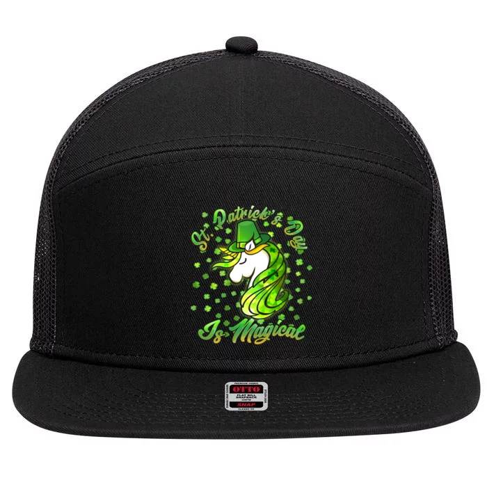 St. Patrick's Day Is Magical 7 Panel Mesh Trucker Snapback Hat