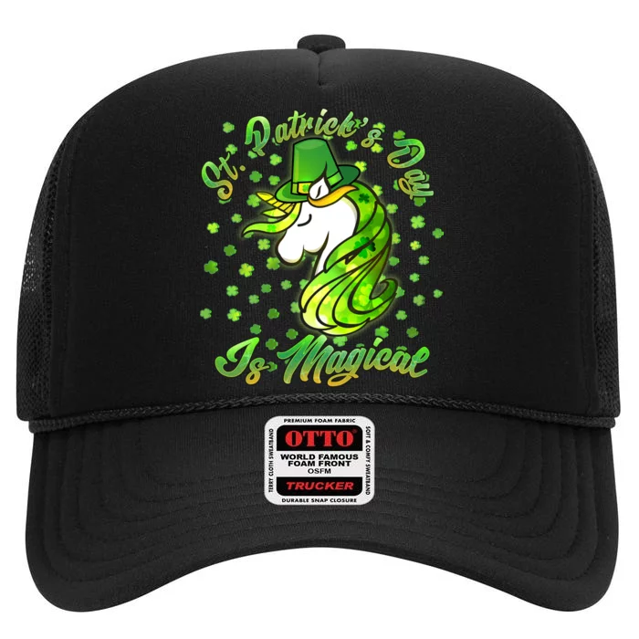 St. Patrick's Day Is Magical High Crown Mesh Trucker Hat