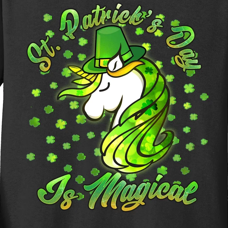 St. Patrick's Day Is Magical Kids Long Sleeve Shirt