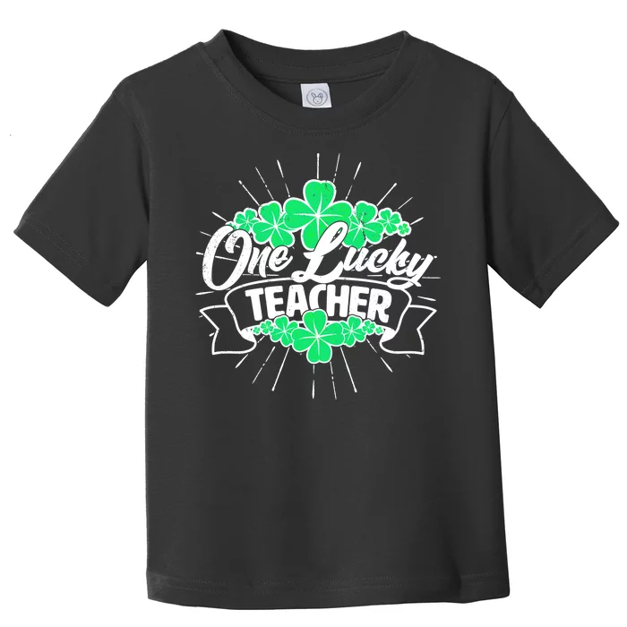 St. Patrick's Day One Lucky Teacher Toddler T-Shirt