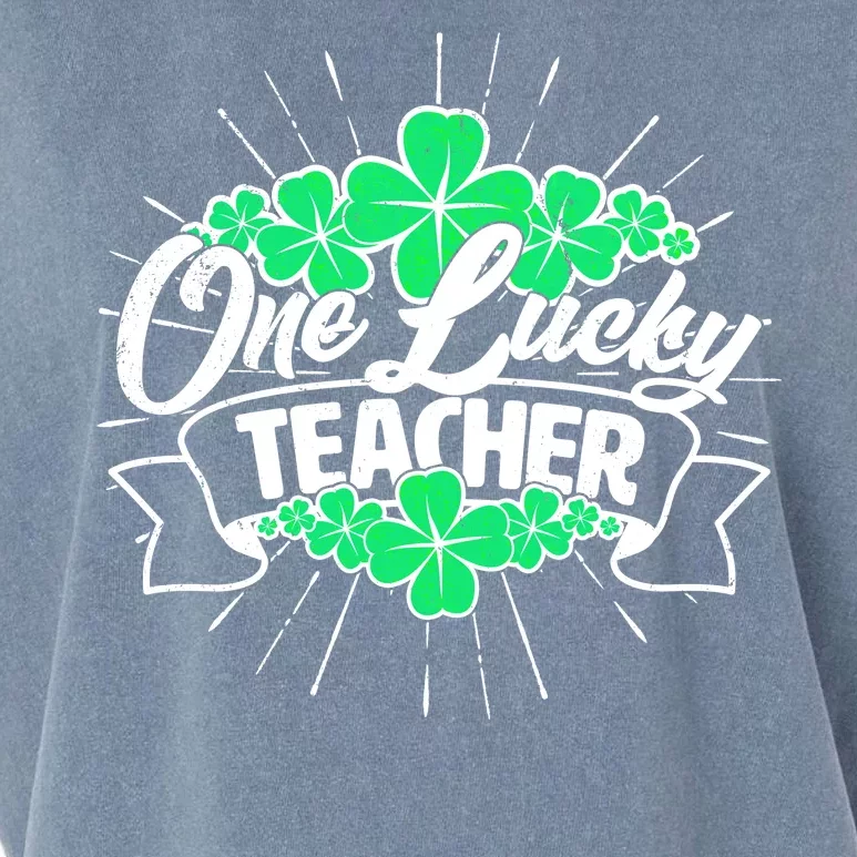 St. Patrick's Day One Lucky Teacher Garment-Dyed Women's Muscle Tee