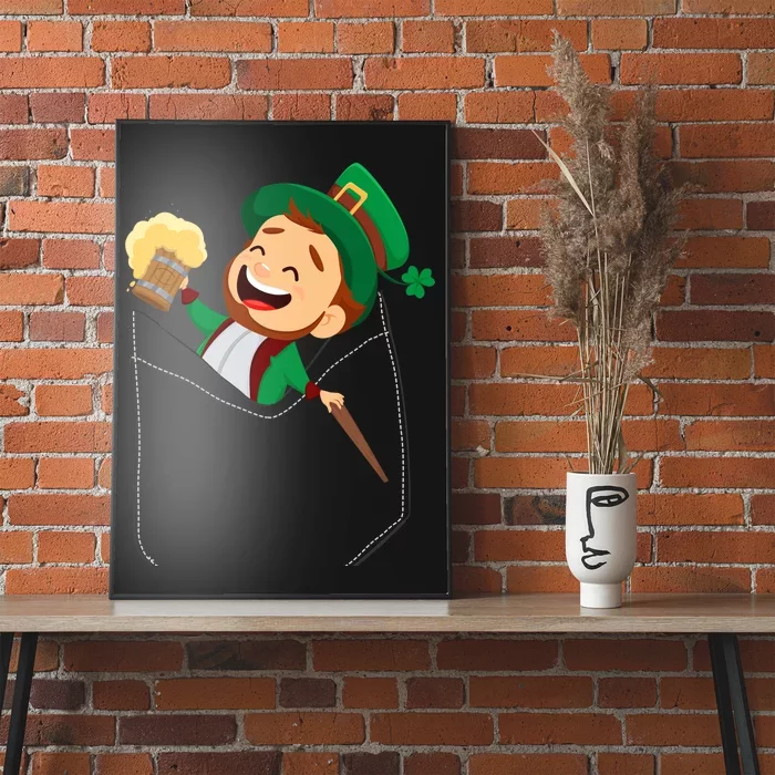 St. Patrick's Day Pocket Leprechaun Beer Poster