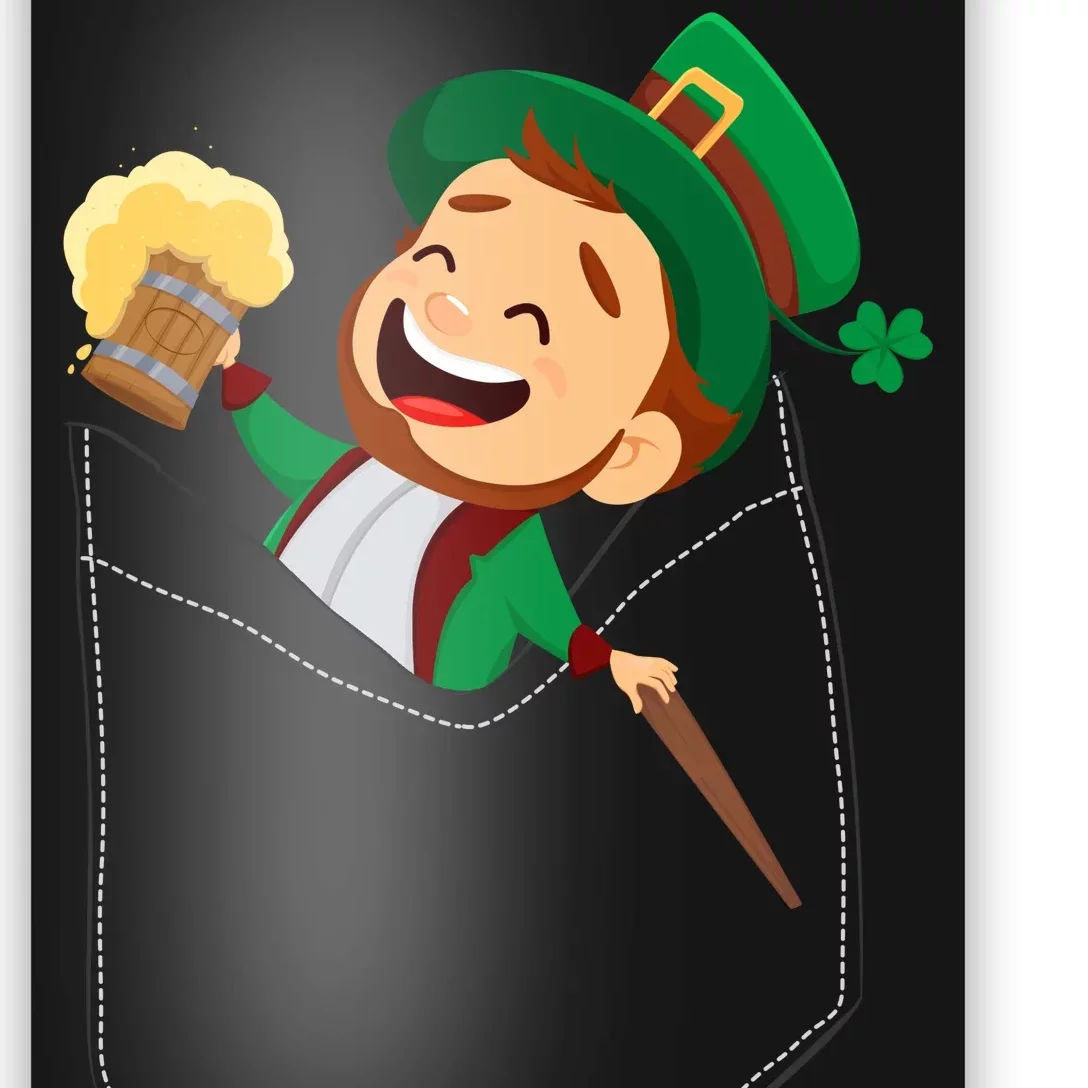 St. Patrick's Day Pocket Leprechaun Beer Poster