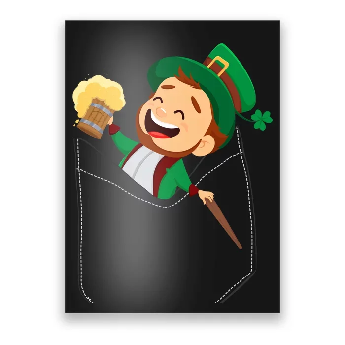 St. Patrick's Day Pocket Leprechaun Beer Poster