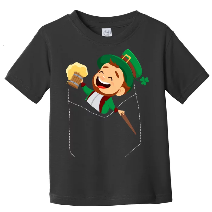 St. Patrick's Day Pocket Leprechaun Beer Toddler T-Shirt