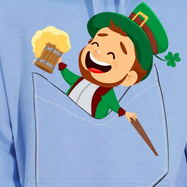 St. Patrick's Day Pocket Leprechaun Beer Unisex Surf Hoodie