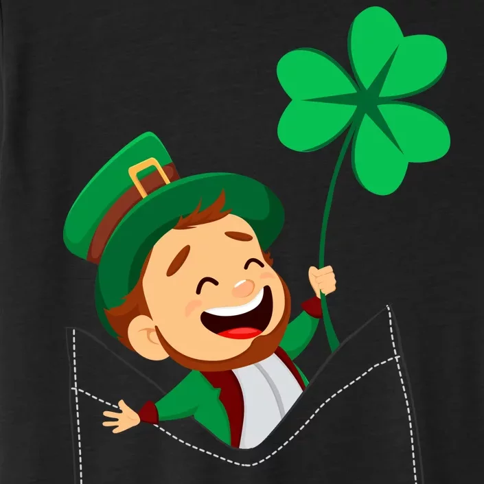 St. Patrick's Day Pocket Leprechaun Clover ChromaSoft Performance T-Shirt