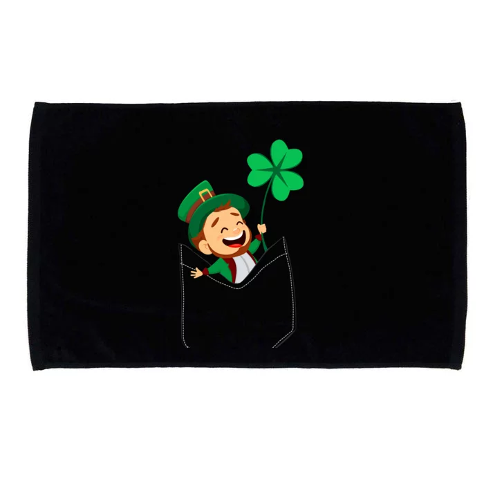 St. Patrick's Day Pocket Leprechaun Clover Microfiber Hand Towel