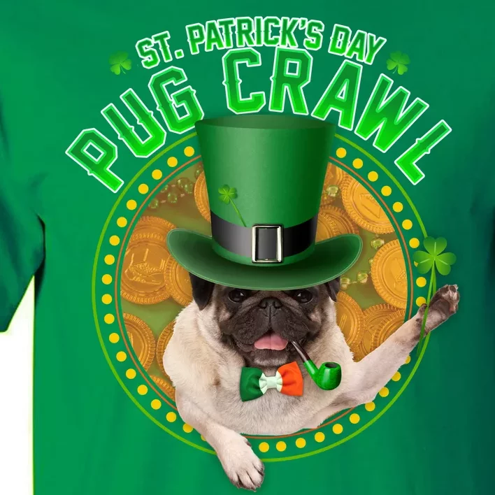 St. Patrick's Day Pug Crawl Funny Irish Pug Tall T-Shirt