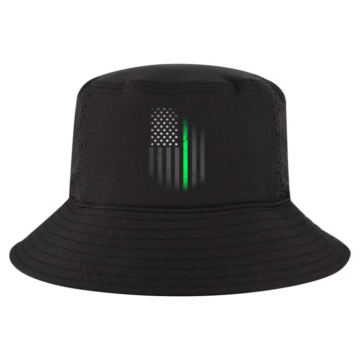 St. Patrick's Day Thin Green Line Flag Cool Comfort Performance Bucket Hat