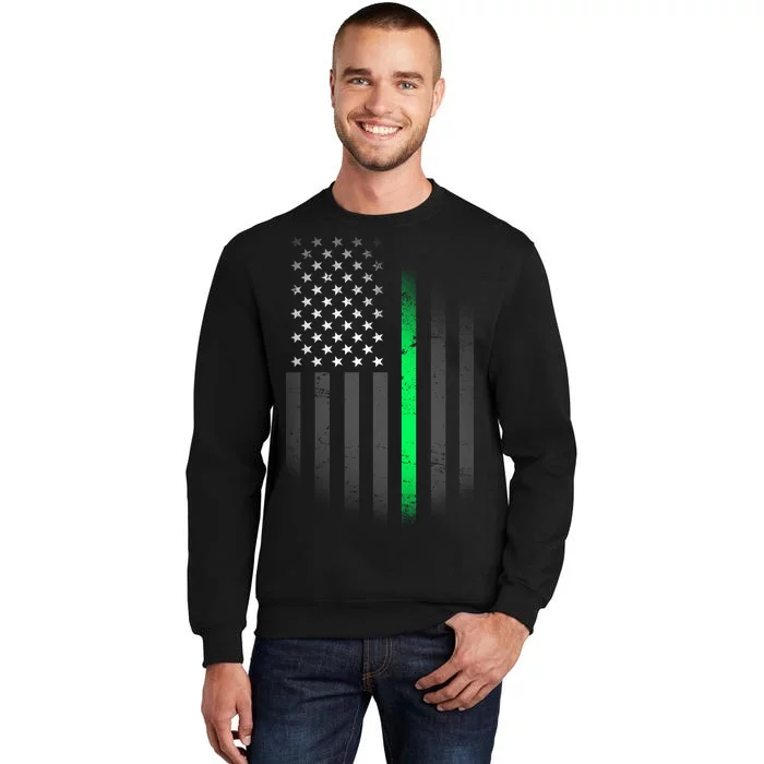 St. Patrick's Day Thin Green Line Flag Sweatshirt