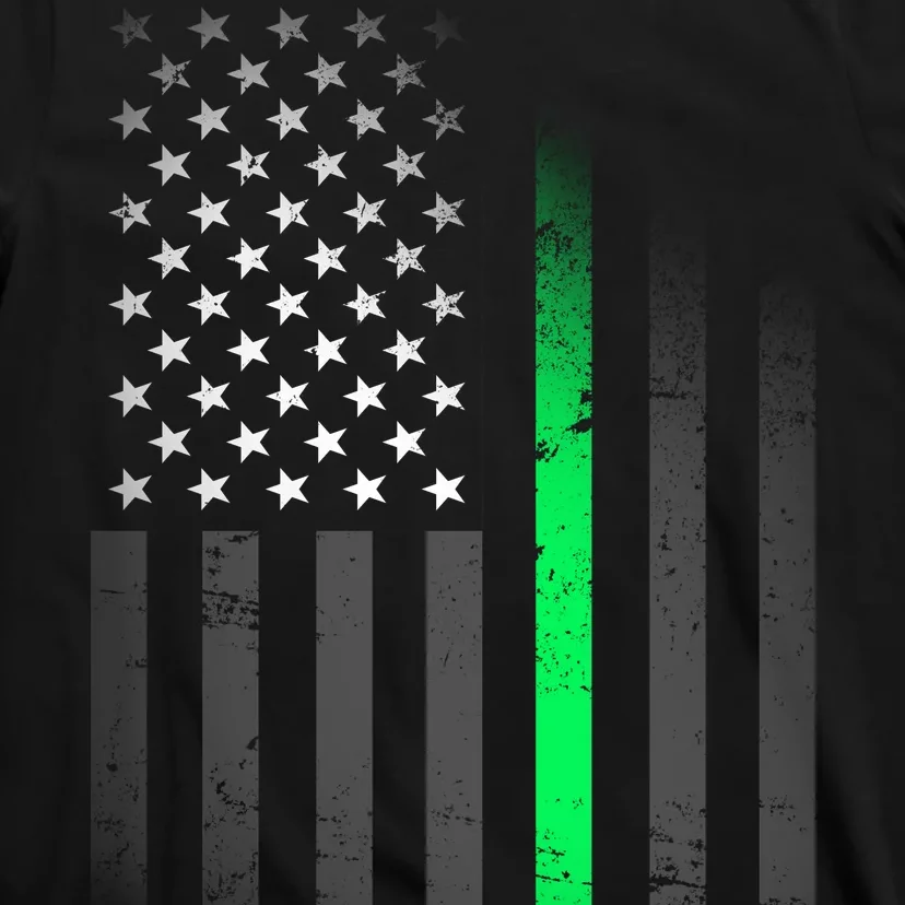 St. Patrick's Day Thin Green Line Flag T-Shirt