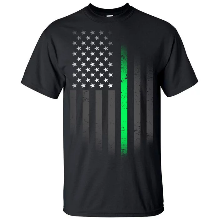 St. Patrick's Day Thin Green Line Flag Tall T-Shirt