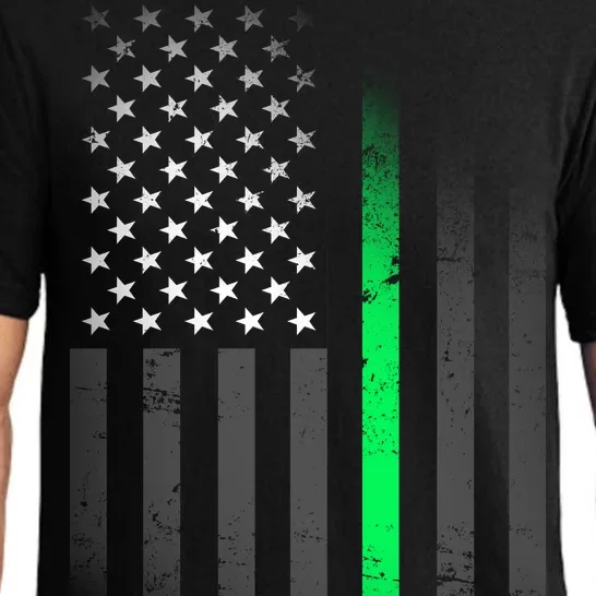 St. Patrick's Day Thin Green Line Flag Pajama Set