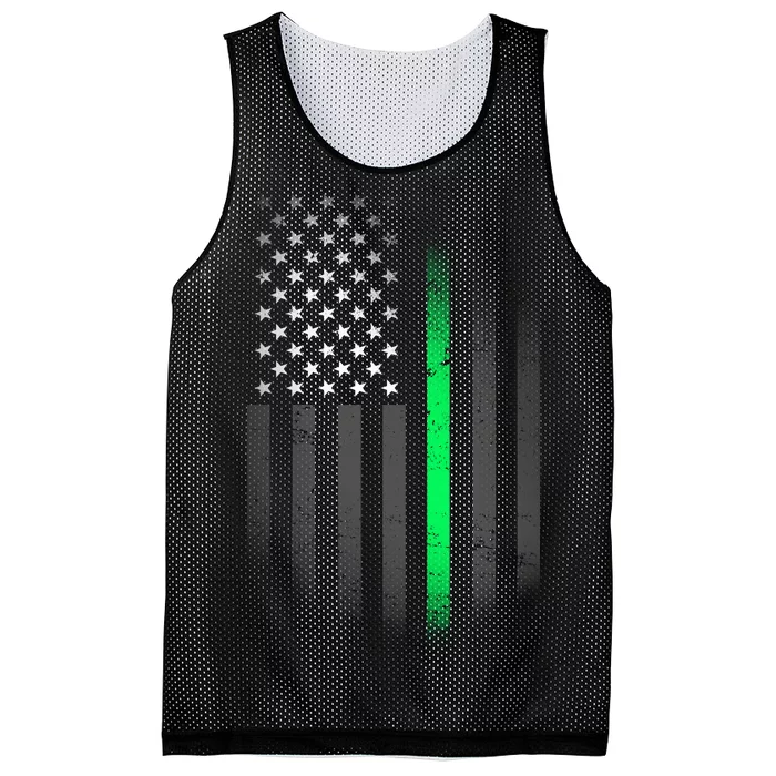 St. Patrick's Day Thin Green Line Flag Mesh Reversible Basketball Jersey Tank