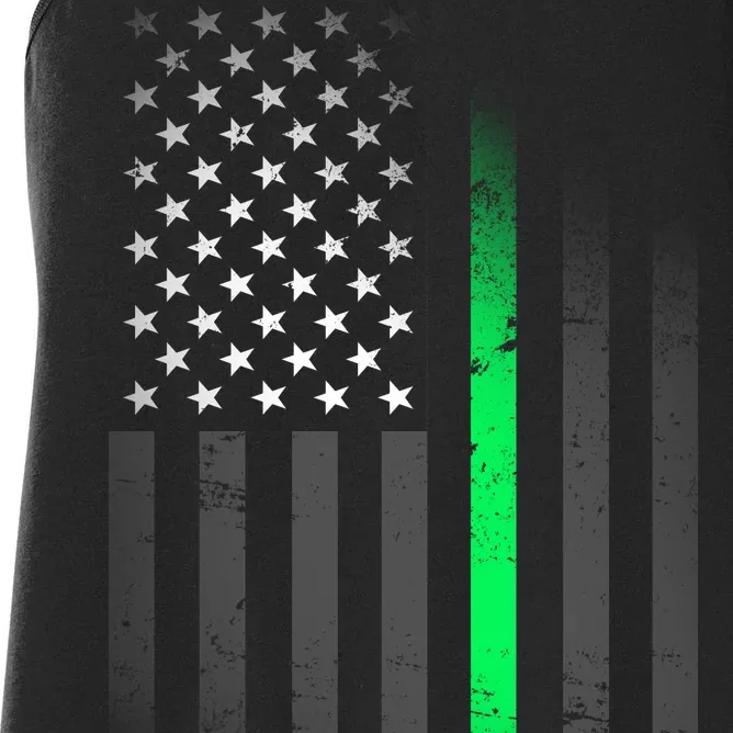 St. Patrick's Day Thin Green Line Flag Women's Racerback Tank