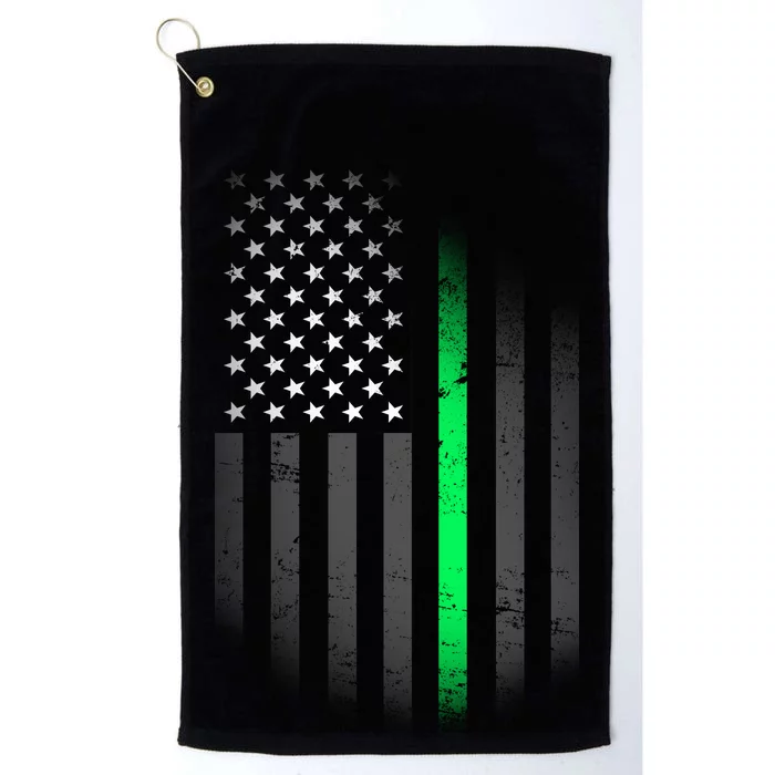 St. Patrick's Day Thin Green Line Flag Platinum Collection Golf Towel