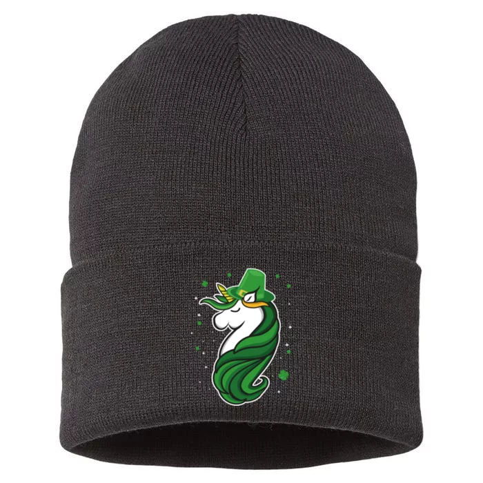 St. Patrick's Day Unicorn Sustainable Knit Beanie