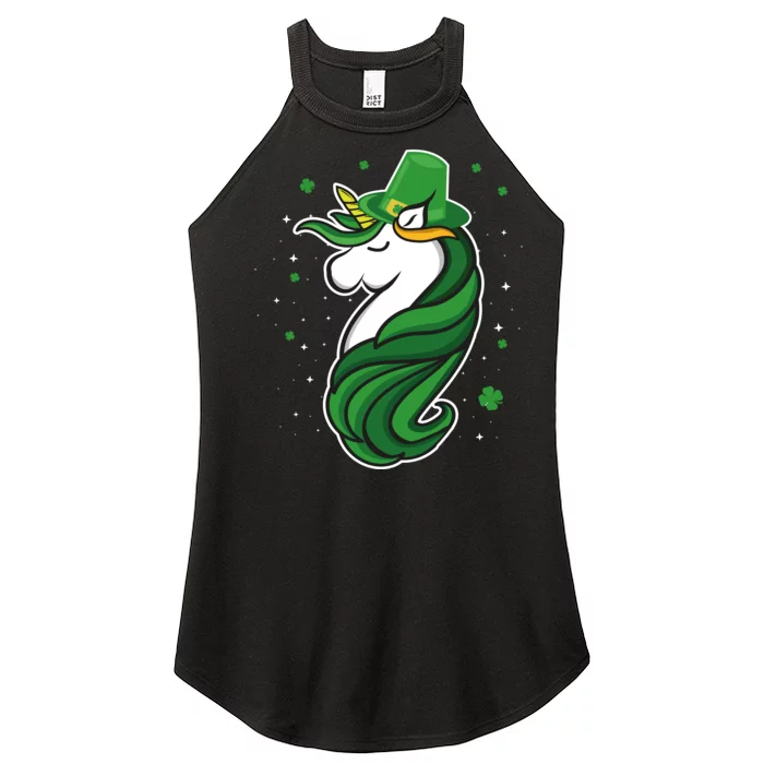 St. Patrick's Day Unicorn Women’s Perfect Tri Rocker Tank