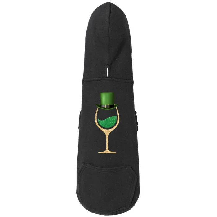 St. Patrick's Day Wine Glass Doggie 3-End Fleece Hoodie