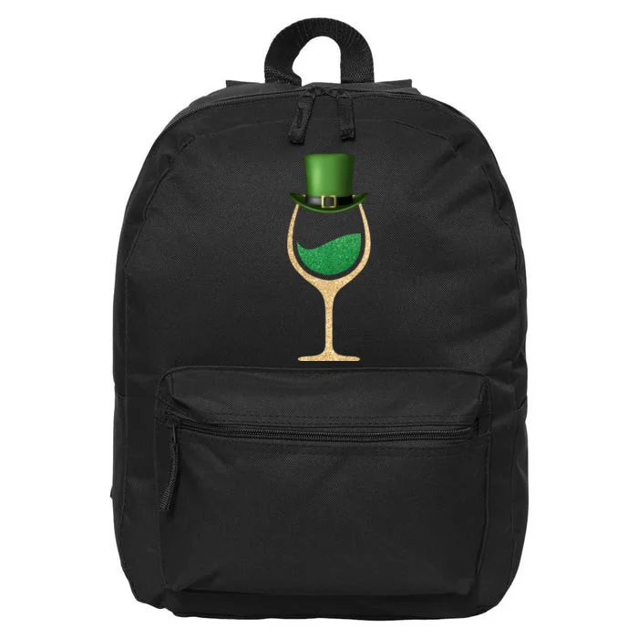 St. Patrick's Day Wine Glass 16 in Basic Backpack