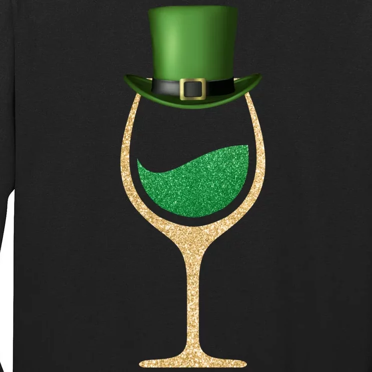 St. Patrick's Day Wine Glass Tall Long Sleeve T-Shirt