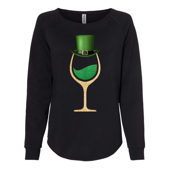 St. Patrick's Day Wine Glass Womens California Wash Sweatshirt