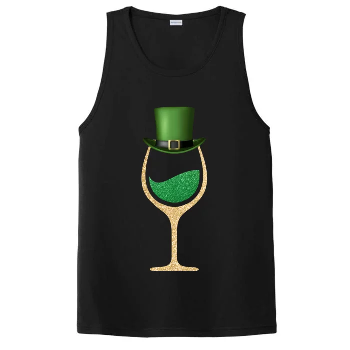 St. Patrick's Day Wine Glass Performance Tank