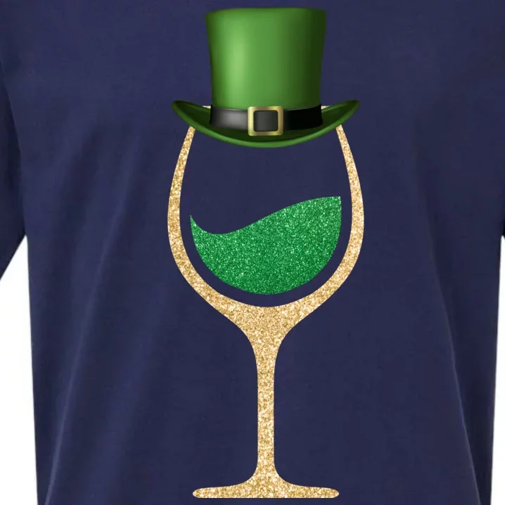 St. Patrick's Day Wine Glass Sueded Cloud Jersey T-Shirt