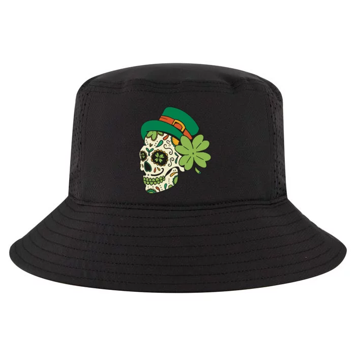 St Patricks Clover Skull Cool Comfort Performance Bucket Hat