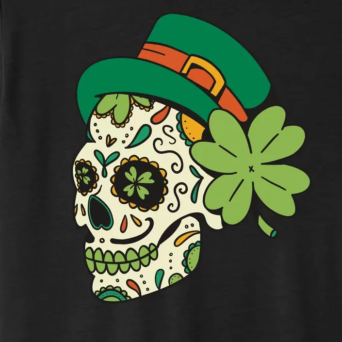 St Patricks Clover Skull ChromaSoft Performance T-Shirt