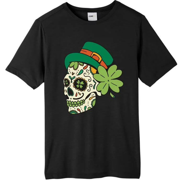 St Patricks Clover Skull ChromaSoft Performance T-Shirt