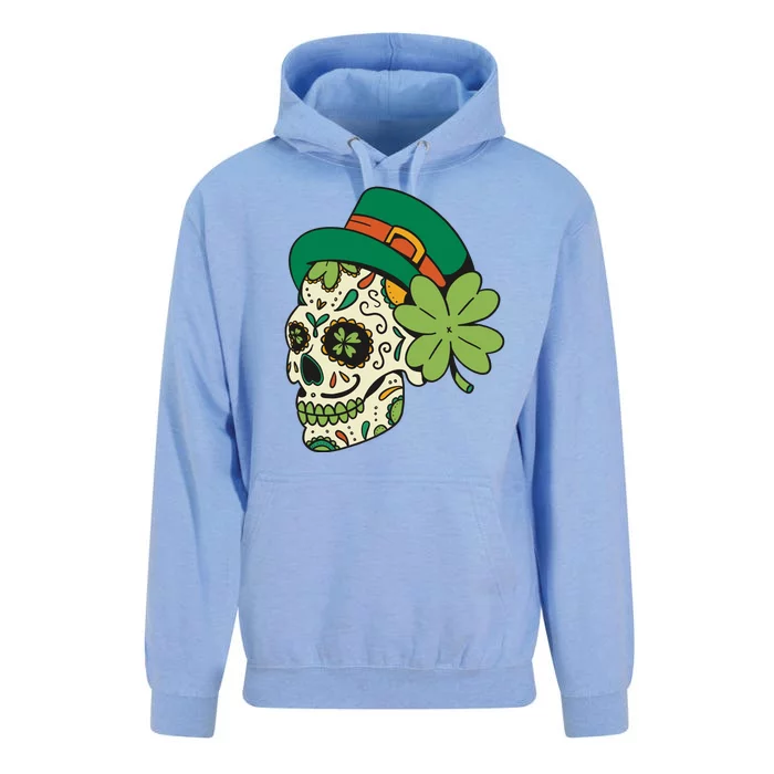 St Patricks Clover Skull Unisex Surf Hoodie