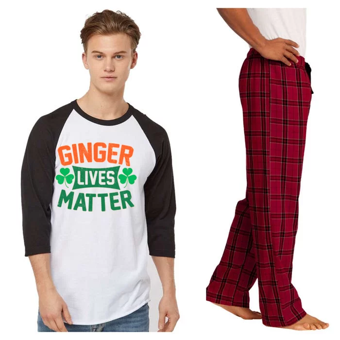 St Patricks Day - Ginger Lives Matter Raglan Sleeve Pajama Set