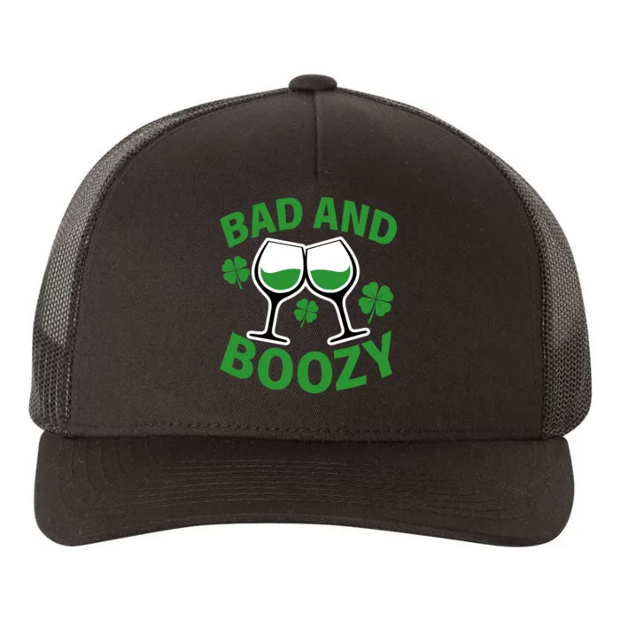 St Patrick's Day Bad and Boozy Yupoong Adult 5-Panel Trucker Hat