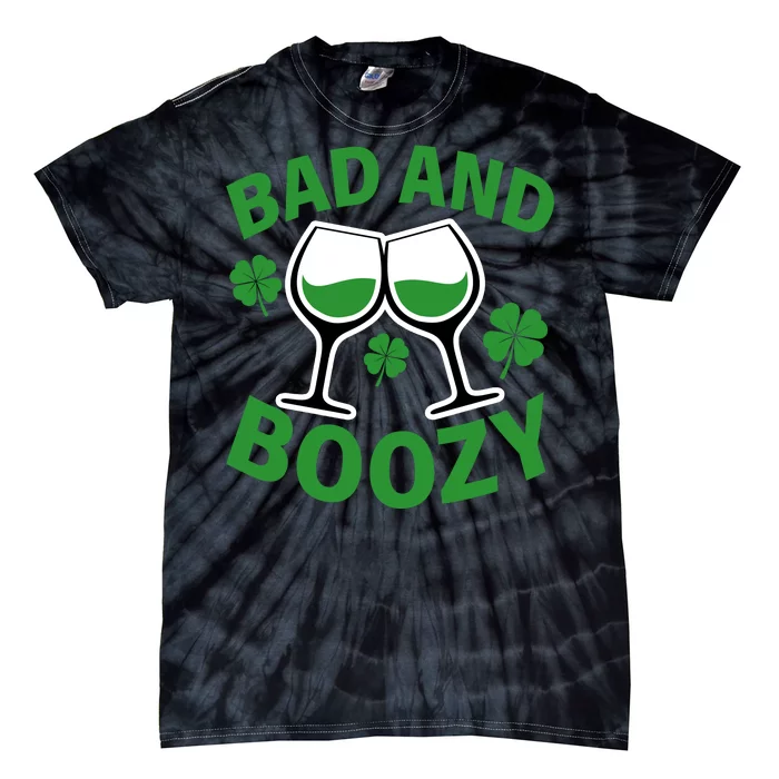 St Patrick's Day Bad and Boozy Tie-Dye T-Shirt